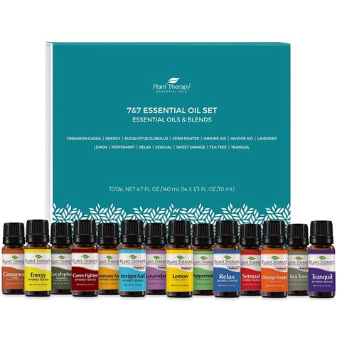 Plant Therapy Essential Oils 7 And 7 Set 7 Single Oils And 7 Blends 10 Ml