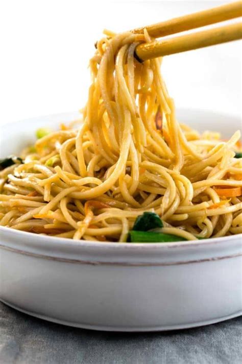 Chinese Chow Mein Noodles Tossed In An Authentic Savory Sauce The