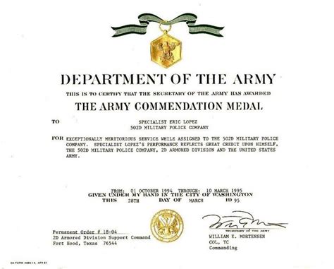Browse Our Printable Army Achievement Medal Certificate Template Certificate Of Achievement