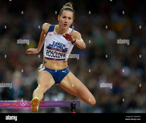 Czech Republics Denisa Rosolova Competes In The Womens 400 Meter