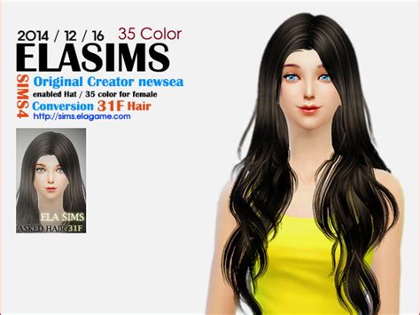 May Sims Newsea`s 31f Hairstyle Converted By Ela Sims 4 Hairs