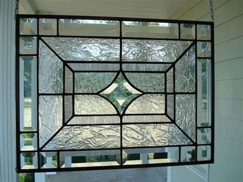 Beveled Star And Clear Textures Stained Glass By Theglassshire