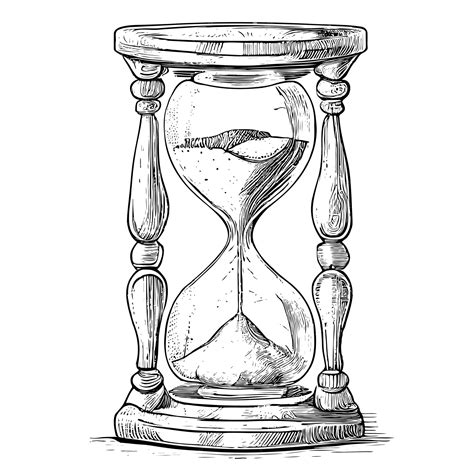 Premium Vector Old Vintage Hourglass Hand Drawn Sketch In Doodle Style Vector Illustration