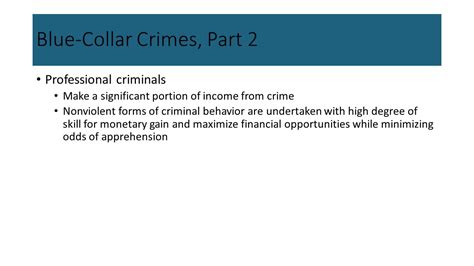 Causes Of Blue Collar Crimes Youtube