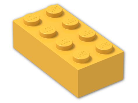 Brick 2 X 4 3001 Flame Yellowish Orange