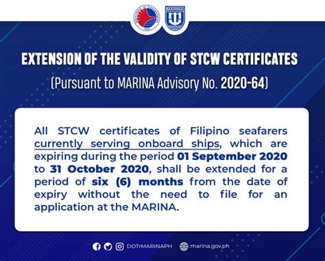 Marina Releases Updated Guidelines On Revalidation Of Stcw Certificates