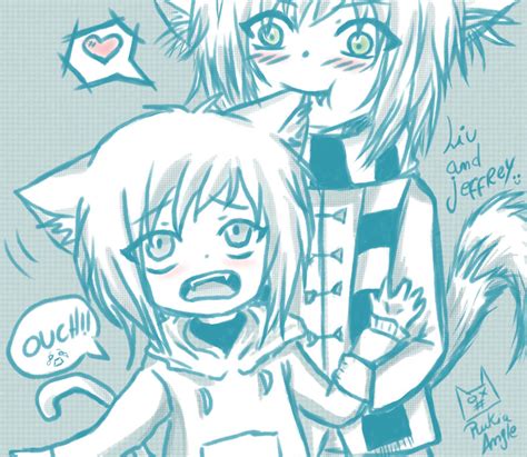 Liu And Jeff Neko Nomal Version Chibi Xd By Rukiaangle On Deviantart