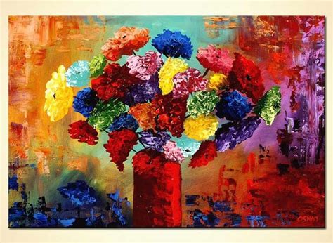 Abstract And Modern Paintings Osnat Fine Art Abstract Floral