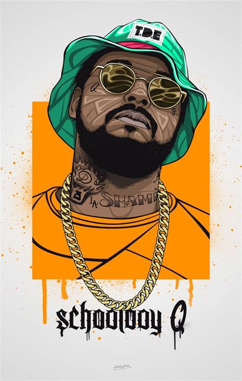 Weezyns Bokkaboom Schoolboy Q Illustration By Bokkaboom