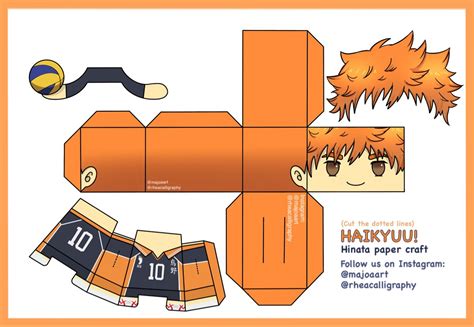 Haikyuu Hinata Paper Craft Paper Doll Template Anime Paper Anime Crafts