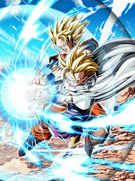 Lr Teq Ssj Goku And Ssj Gohan Art In Hd Detailed Upscale 2 Versions