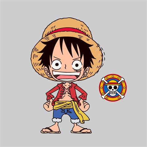 Personaje De Dibujos Animados One Piece Ai Vector