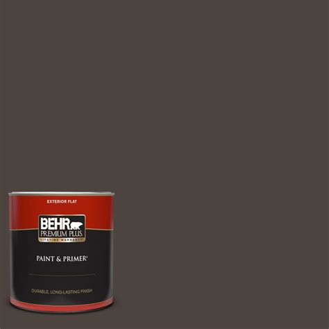 Behr Premium Plus 1 Qt Ppu5 01 Espresso Beans Flat Exterior Paint