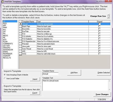 Amazing Charts Ehr Templates Amazing Charts Electronic Medical