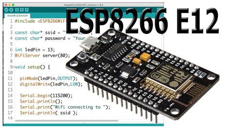 Getting Started With Nodemcu Or Esp8266 12e Using Arduino Ide Arduino