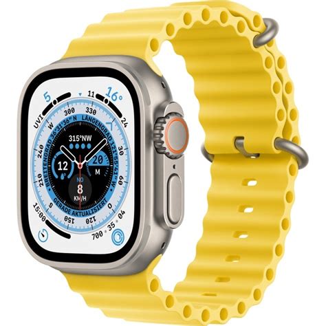 Apple Watch Ultra Smartwatch Gelb 49 Mm Ocean Armband Titangehäuse