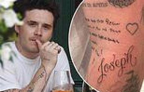 Brooklyn Beckham Gets His Middle Name Joseph Inked Across His Left Arm