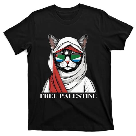 Free Palestine Flag Palestinian Cat T Shirt Teeshirtpalace