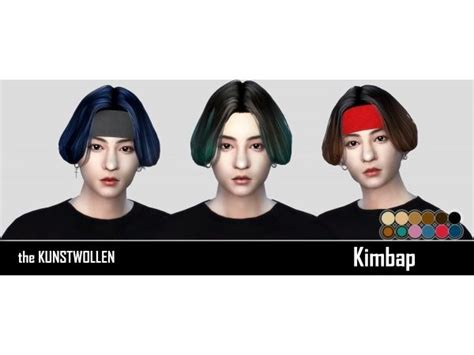 Kimbap Hair Bts Jungkook The Sims 4 Скачать Simsdomination Sims