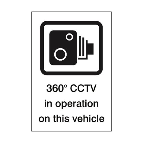 360° Cctv In Operation Sticker Safety Uk