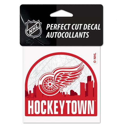 Detroit Red Wings Hockeytown Slogan 4x4 Die Cut Decal At Sticker Shoppe