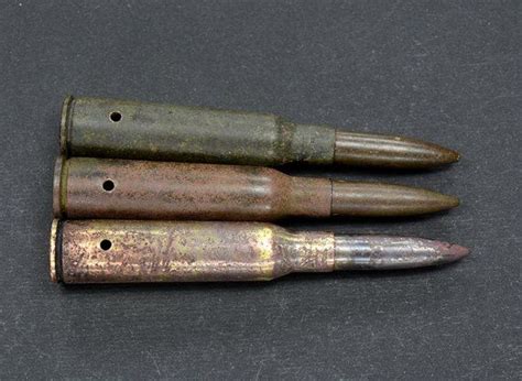 War Relic Deactivated Lot Of 3 Bullets Ww1 Casings From Arisaka Rifle