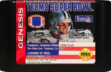 Tecmo Super Bowl 1991 Genesis Tborg