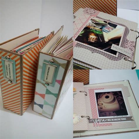 Diy Mini Scrapbook Album And Some Of The Pages Inside Mini Scrapbook