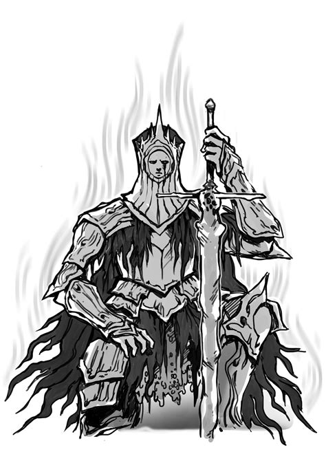 Lordran And Beyond New Patreon Reward Sketch Of The Burnt Ivory King