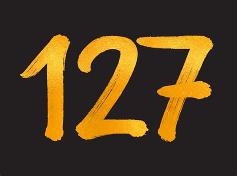 127 Number Logo Vector Illustration 127 Years Anniversary Celebration