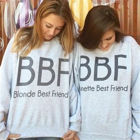 Women Hoodies Brunette Best Friends Bbf Blonde Best Friend Print Harajuku Girlfriends Sweatshirt