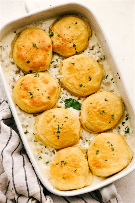 Super Easy Sausage And Biscuit Casserole