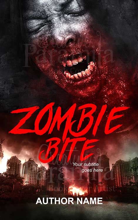 Zombie Bite Horror Cannibal Premade Book Cover For Sale