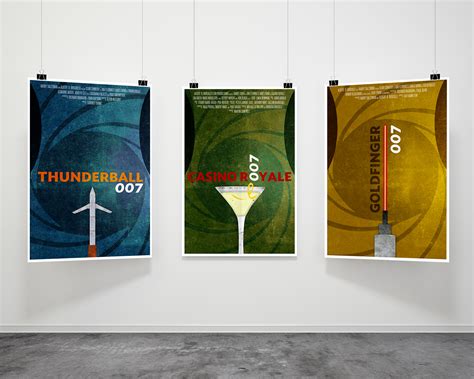 James Bond Film Poster Series On Behance
