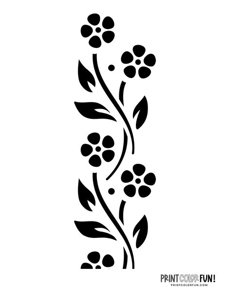 10 free flower stencil designs for printing craft projects print