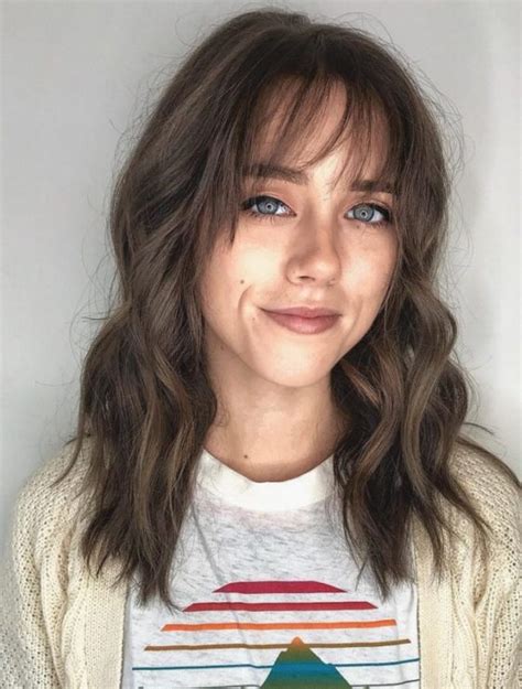 53 Popular Medium Length Hairstyles With Bangs In 2019 Nature Of Nature