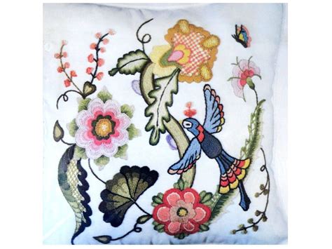 Columbia Minerva Crewel Embroidery Jacobean Pillow Kit 7184 Etsy