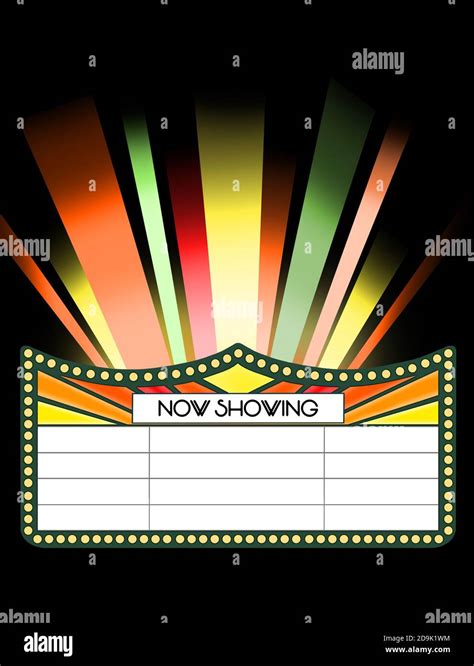 Blank Theater Marquee Night High Resolution Stock Photography And