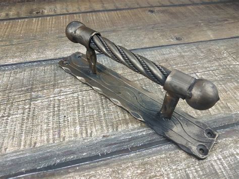 Forged Iron Door Handles Wrought Iron Handle Hand Forged Etsy