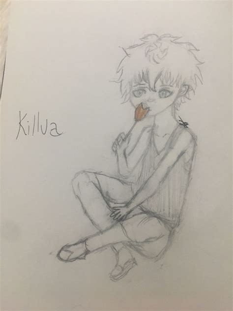 Killua Eating Chocorobots Killua Male Sketch Drawings