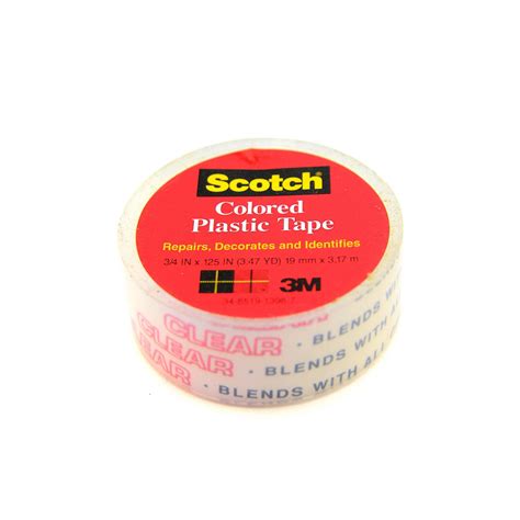 Scotch Colored Plastic Tape Pack Of 18