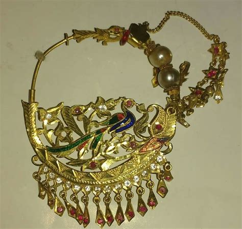 Himachali Dogra Nath Or Nose Ring Vintage Indian Jewelry Antique