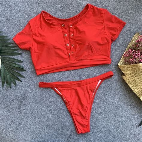 2019 Sexy Pure Color Zipper Bikini Swimwear Buy Young Hot Girls Xxx