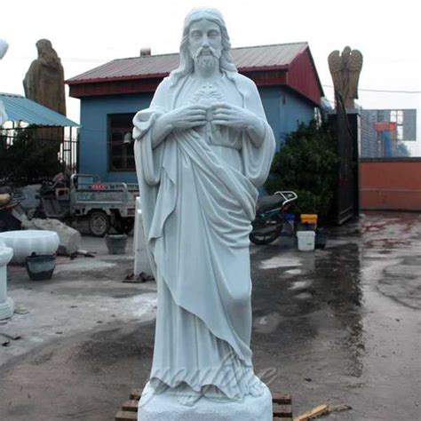 Outdoor Life Size Catholic Statue Sacred Heart Of Jesus Sculpture For