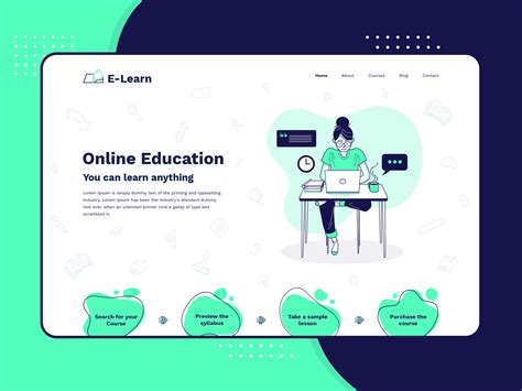 eLearning Landing Page Design by CMARIX TechnoLabs on Dribbble