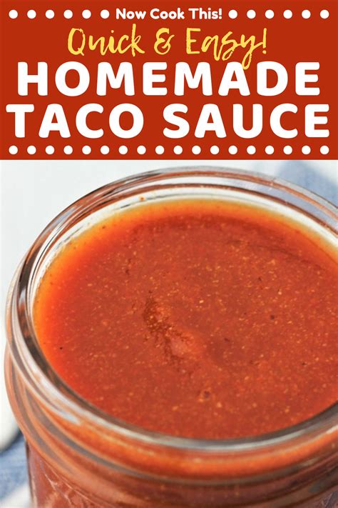 Homemade Taco Sauce Now Cook This Recipe Homemade Taco Sauce