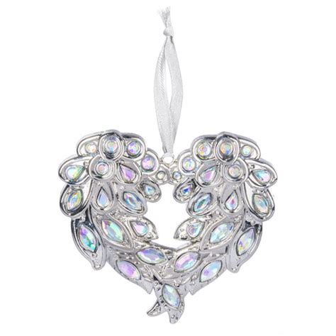 Angel wing memorial wing ornament christmas ornaments a piece of my heart is in heaven ornament christmas tree hanging pendants keepsake gift (1pcs). New! "So Loved" Angel Wings Heart Shaped Ornament with ...