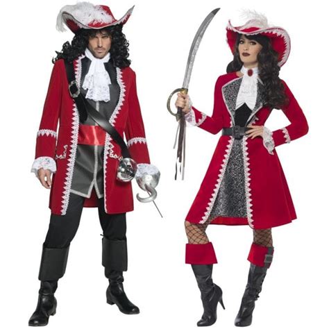 Deluxe Authentic Pirate Captain Couples Costumes Pirates From A2z Fancy Dress Uk