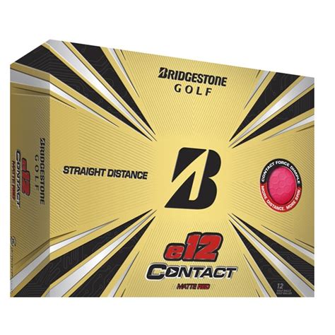 Bridgestone E12 Contact Matte Red Golf Balls 12 Balls Golfonline