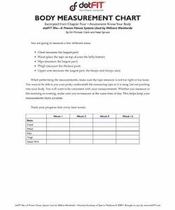 Body Measurement Chart Pdf Free Download Printable
